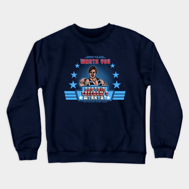 Captain Freedom Wants You Crewneck Sweatshirt by AndreusD